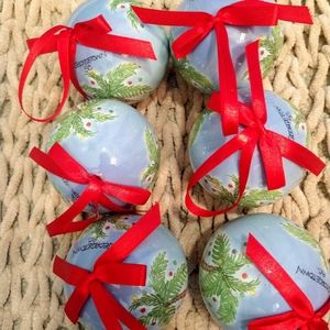 Lot of 6 Tropical Christmas ornaments